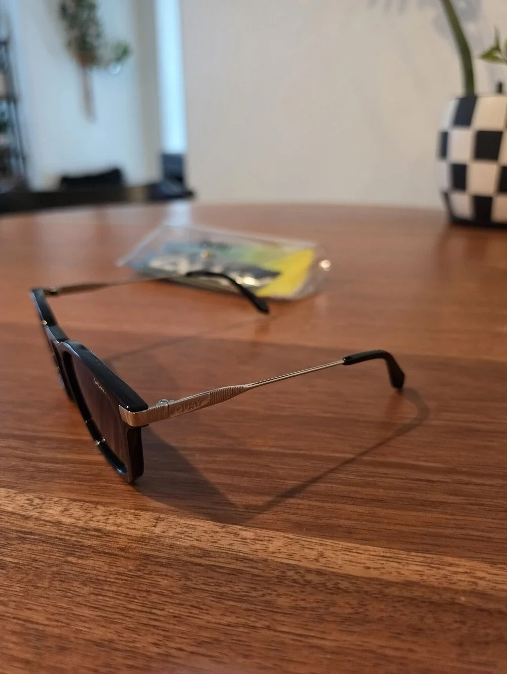 Quay Australia Black Polarized Jackpot Remixed Sunglasses with Smoke Lenses